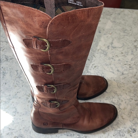 Born Cuatros Women's Leather Knee-High Boots size 7.5 - Picture 1 of 9